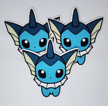 Load image into Gallery viewer, Vaporeon Chibi Stickers
