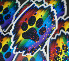 Load image into Gallery viewer, Rainbow Paw Magnet
