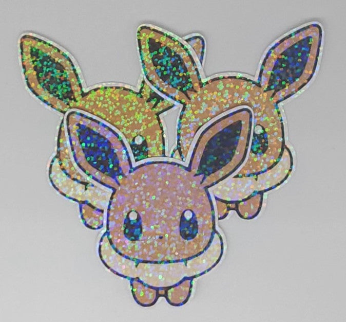 Chibi Eveelution Sparkly Pack Magnet