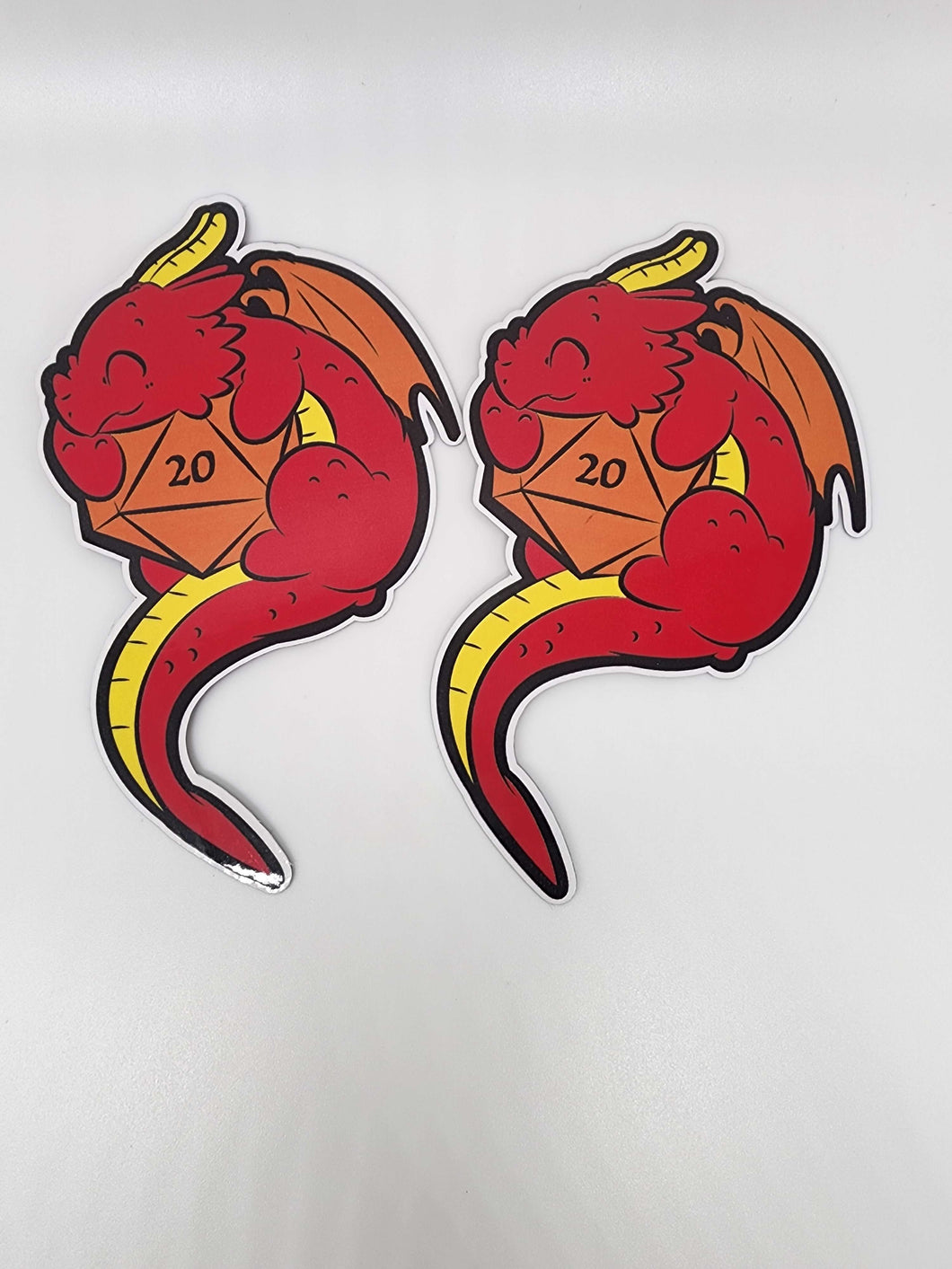 DND Dragons Holding Dice Magnet