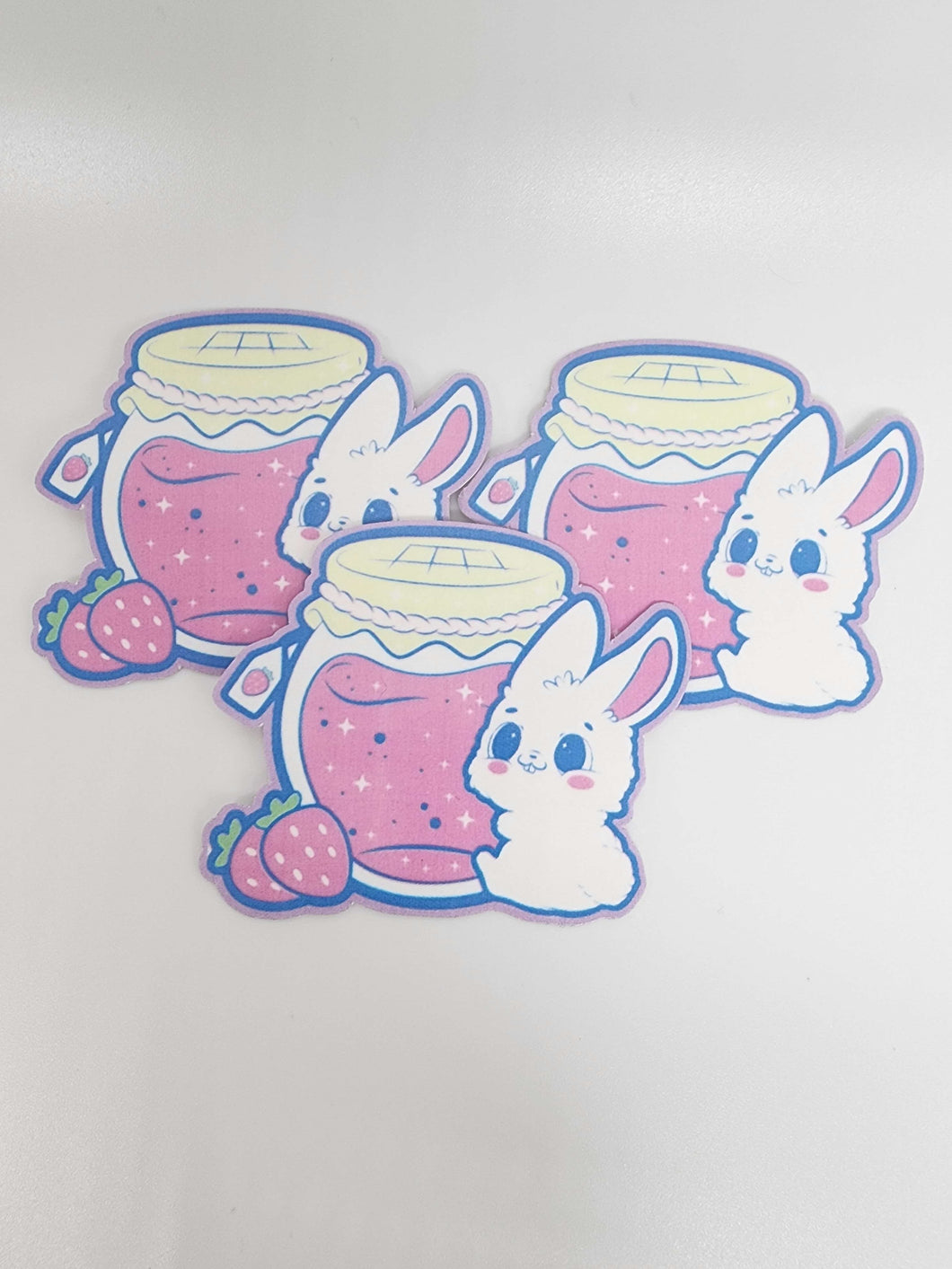 Kawaii Starberry Jam Bunny Magnet