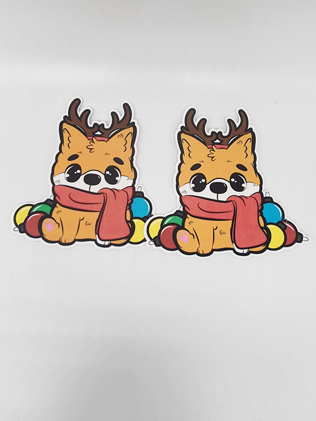 Reindeer Christmas Dog Sticker