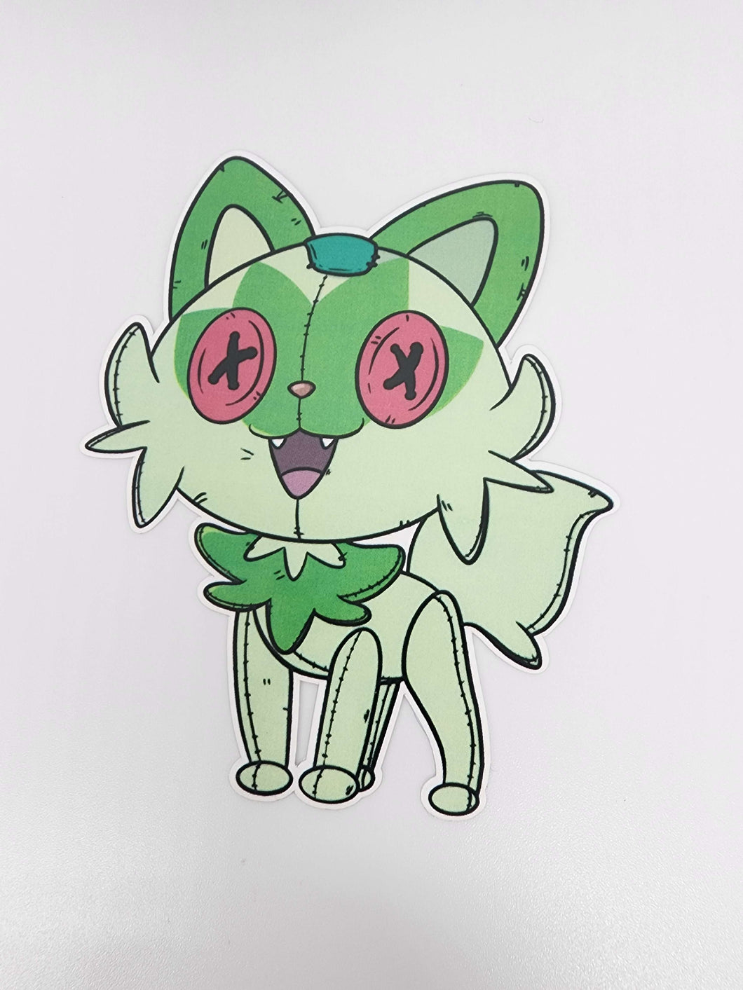 Sprigatito Inspired Plush Sticker