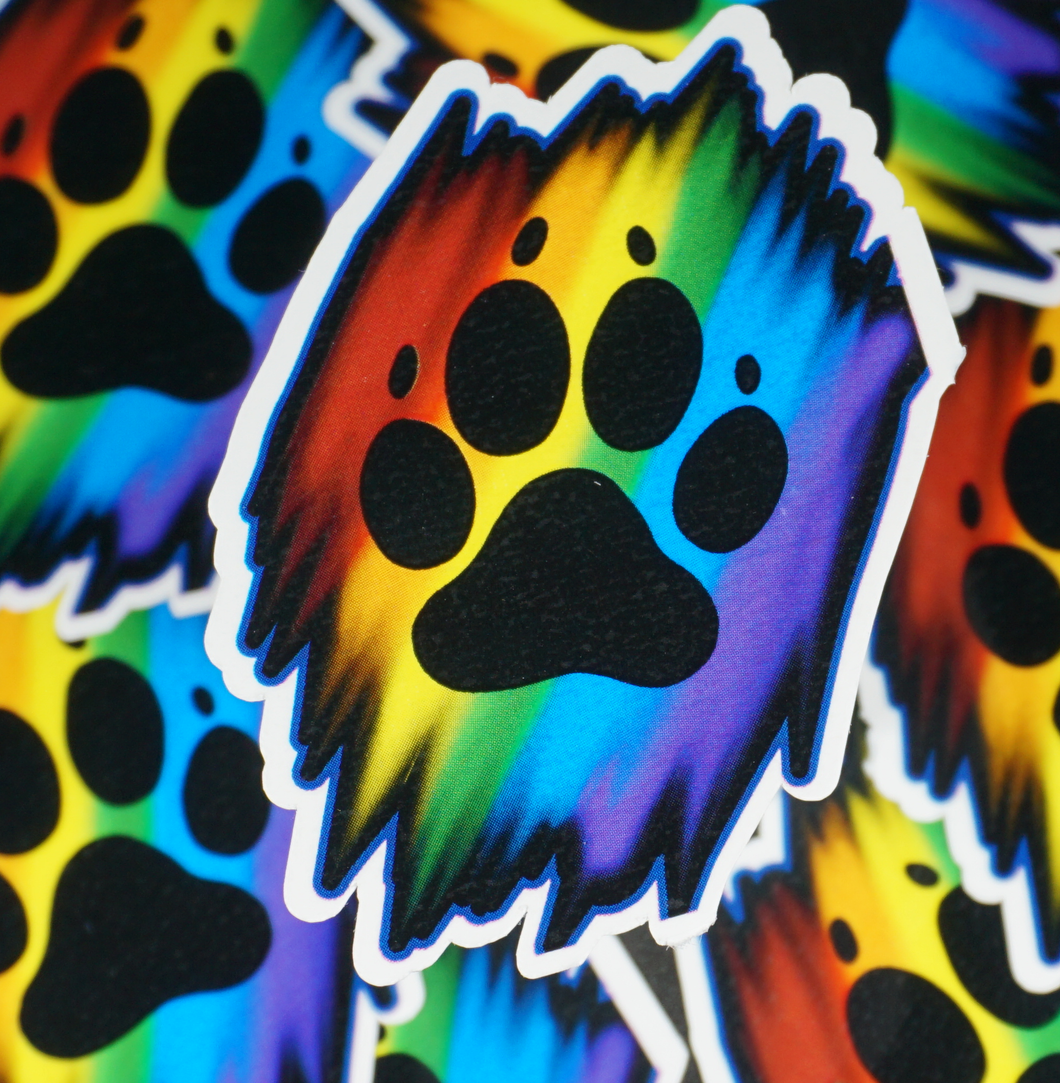 Rainbow Paw Sticker